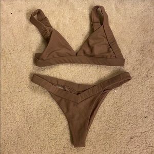 Frankies bikinis georgia set in brownie